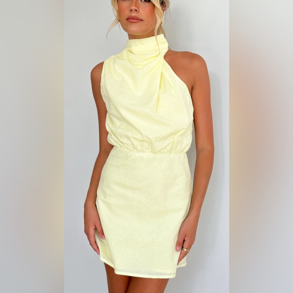 Billy J Ester Linen Mini Dress (BLUE) NEW